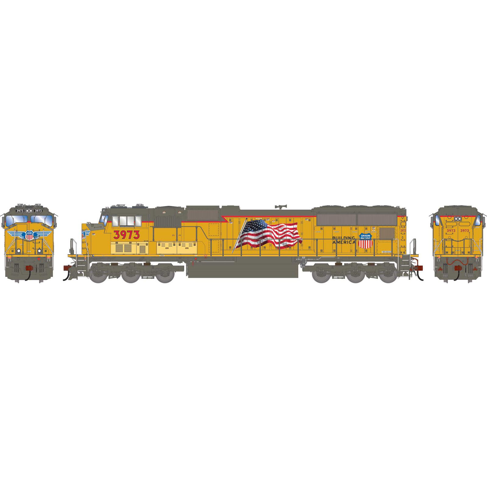 HO SD70M Locomotive, UP #3973