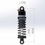 Rear 35.5mm Aluminum Threaded Shocks (2), 1/24 Losi Micro-B