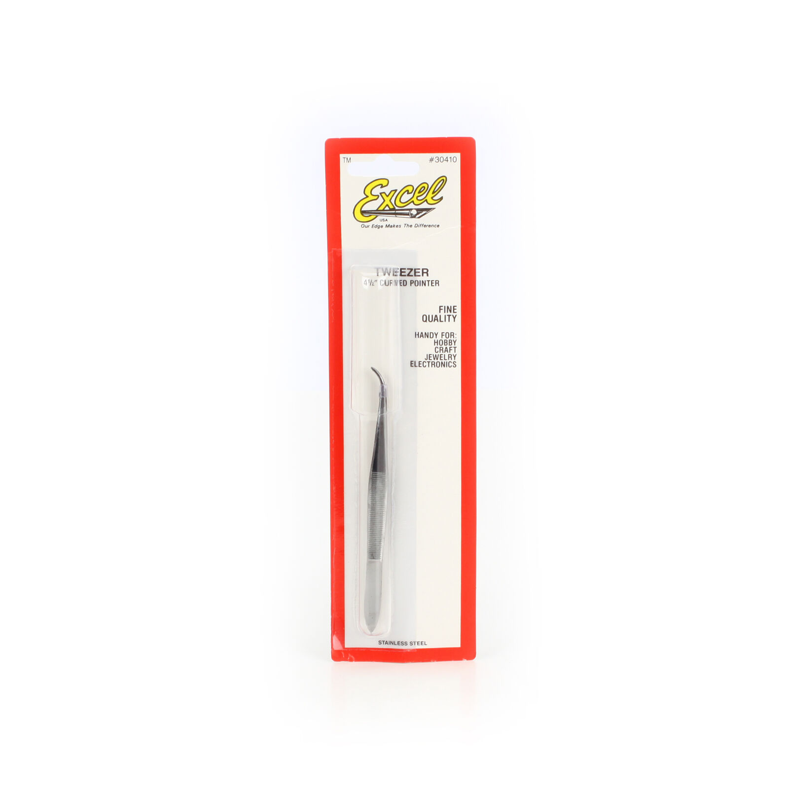 SS Tweezer,4-1/2" Curved