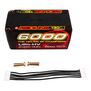 15.2V 6000mAh 4S 130C Shorty Hardcase LiHV Battery: 5mm Tubes