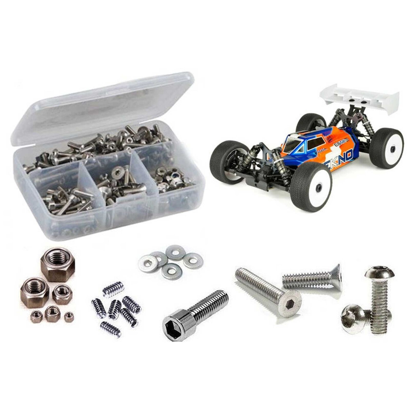 Stainless Steel Screw Kit, 1/8 Tekno EB48 2.1