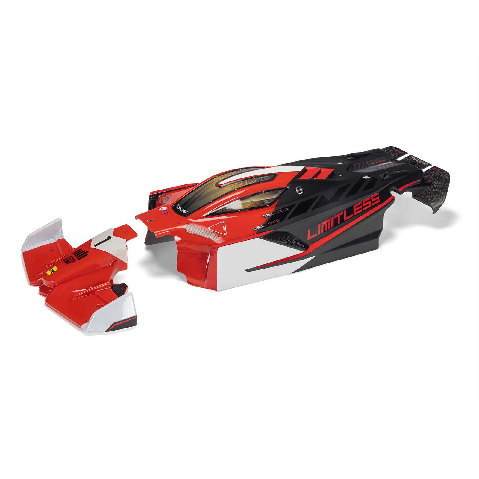 LIMITLESS Painted Decaled Trimmed Body (Red/Black)