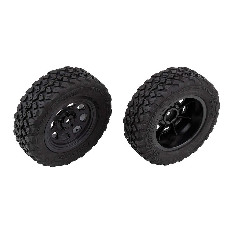 Pre-Mounted Front Wheels & Tires, 1/10 Team Associated Pro2 LT10SW