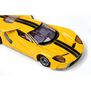 HO Ford GT Mega G+ Chassis Slot Car, Triple Yellow