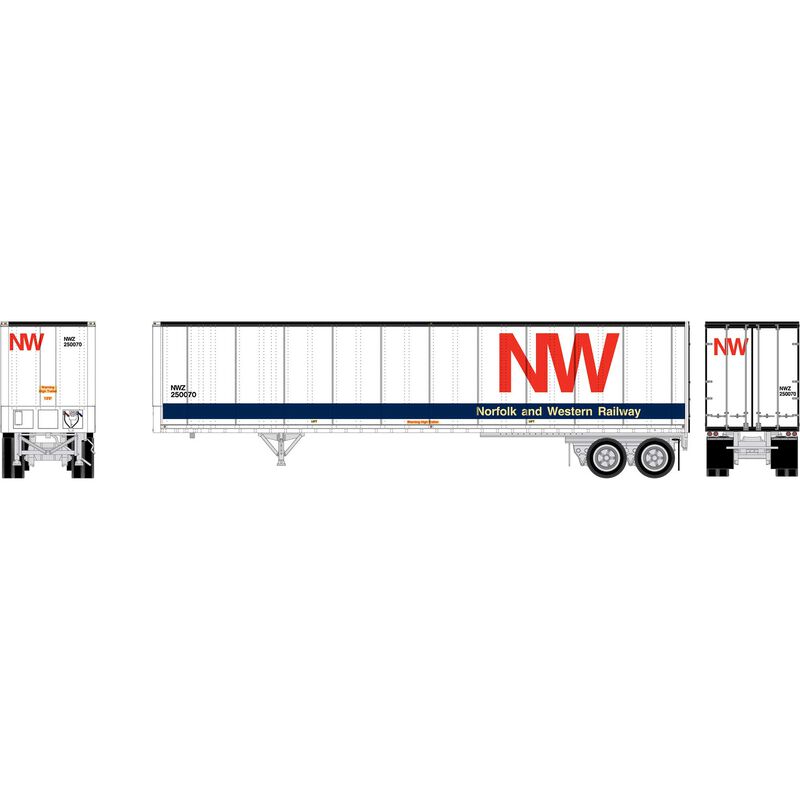 HO ATH 45' Fruehauf Z-Van Trailer Smooth Side, NWZ #250070