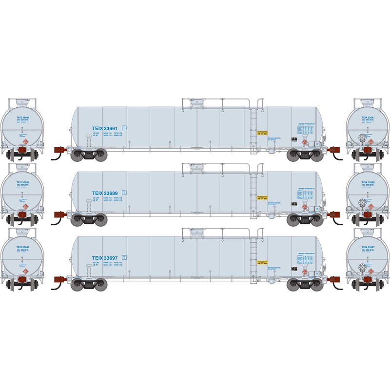 N UTC 33K LPG Tank Car- Late, TEIX #33661/33689/33697 (3)