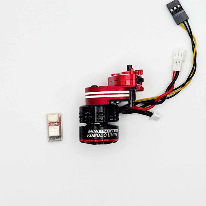 UnityDrive Power System: Komodo Unity 2-in-1 Motor/ESC & Stellar Transmission, 1/24 Axial SCX24