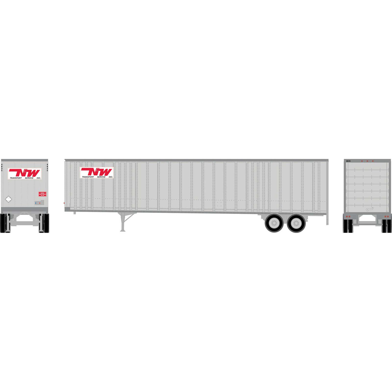 HO ATH 48' Wedge Trailer, NW Transport #4835
