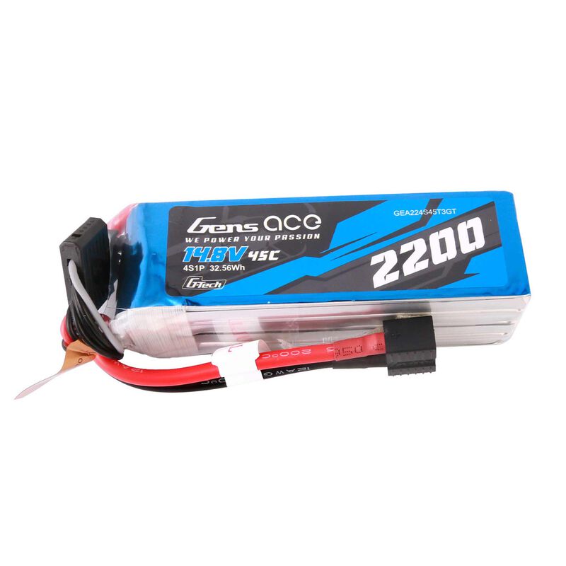14.8V 2200mAh 4S 45C G-Tech LiPo Battery: EC3/ Deans/ XT60