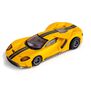 HO Ford GT Mega G+ Chassis Slot Car, Triple Yellow