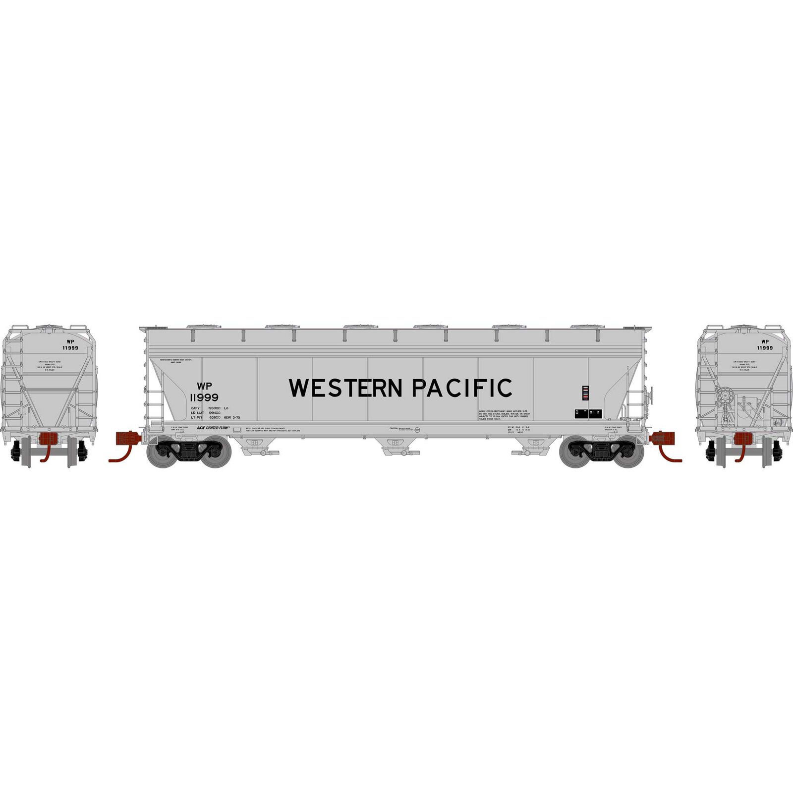 N ACF4600 Covered Hoppers, WP #11999