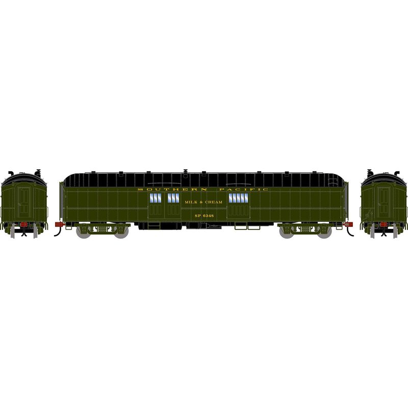 HO ATH 60' Pullman Common Standard Baggage Car, SP 'Milk & Cream' #6348