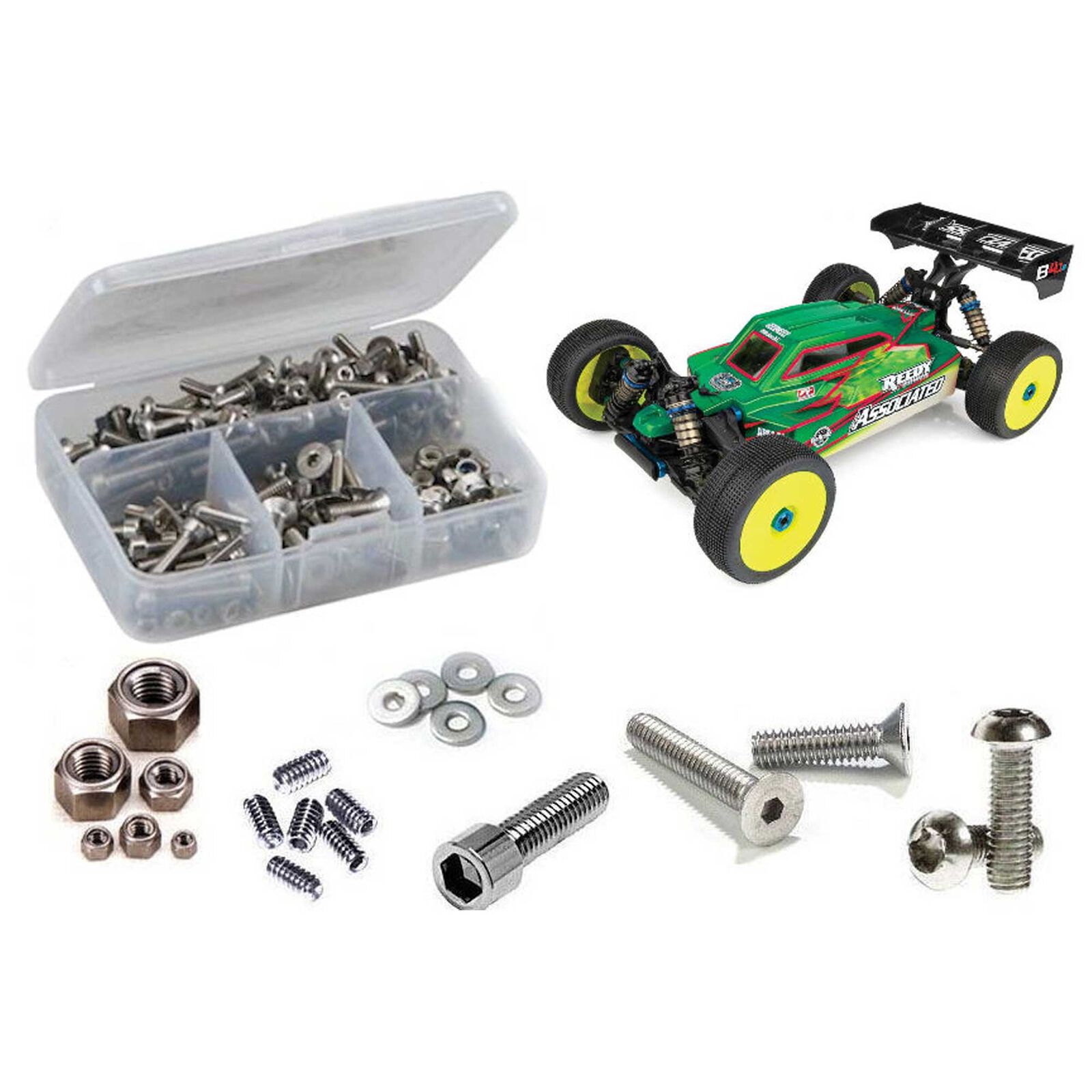 Associated RC8B4.1e / Team 1/8th (#80950) Stainless Steel Screw Kit