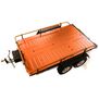Alloy Flatbed Dual Axle Car Trailer, Orange: 1/10 RC
