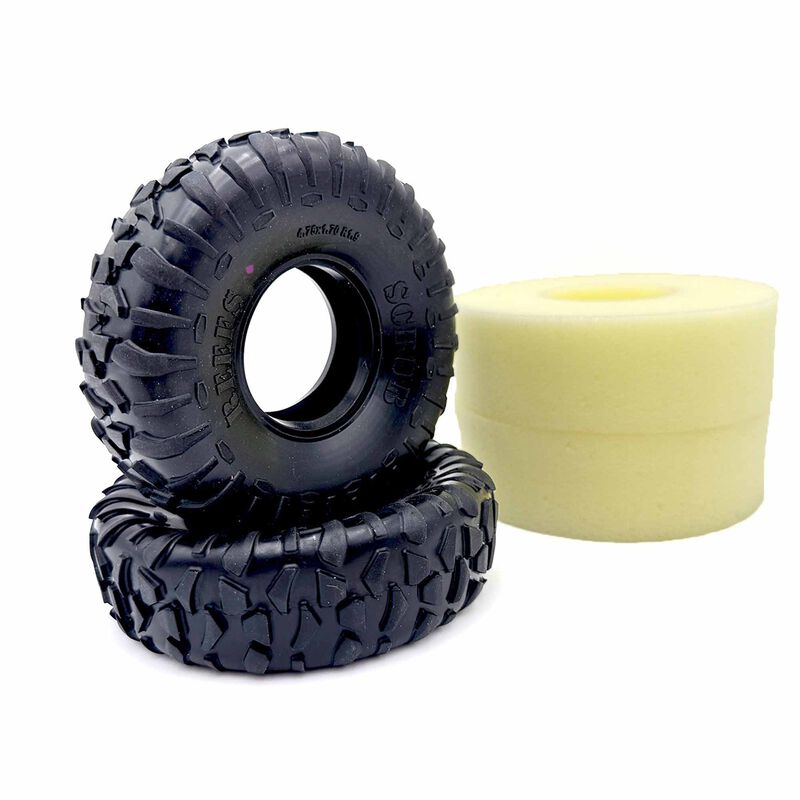 1/10 SCRUB 1.9" Rock Crawler Tires & Inserts, XP Compound