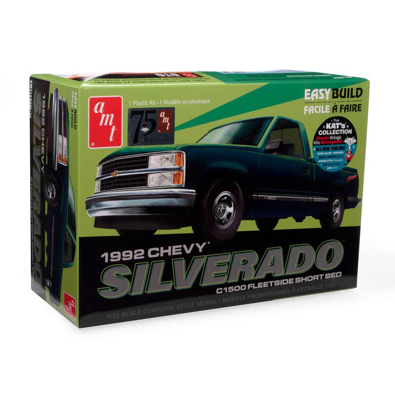 1/25 92' Silverado Shortbed Fleetside Easy Build Model Kit