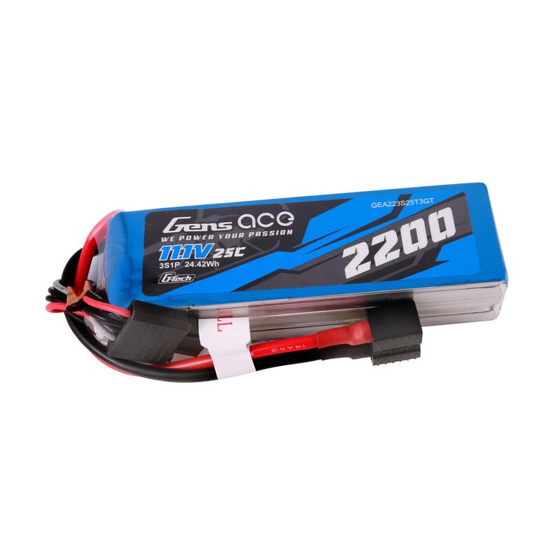 11.1V 2200mAh 3S 25C G-Tech LiPo Battery: EC3/ Deans/ XT60
