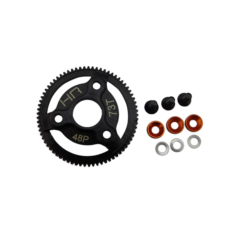 Hardened Steel 73T Spur Gear, 48 Pitch: Traxxas Bandit, Slash, Rustler, Stampede