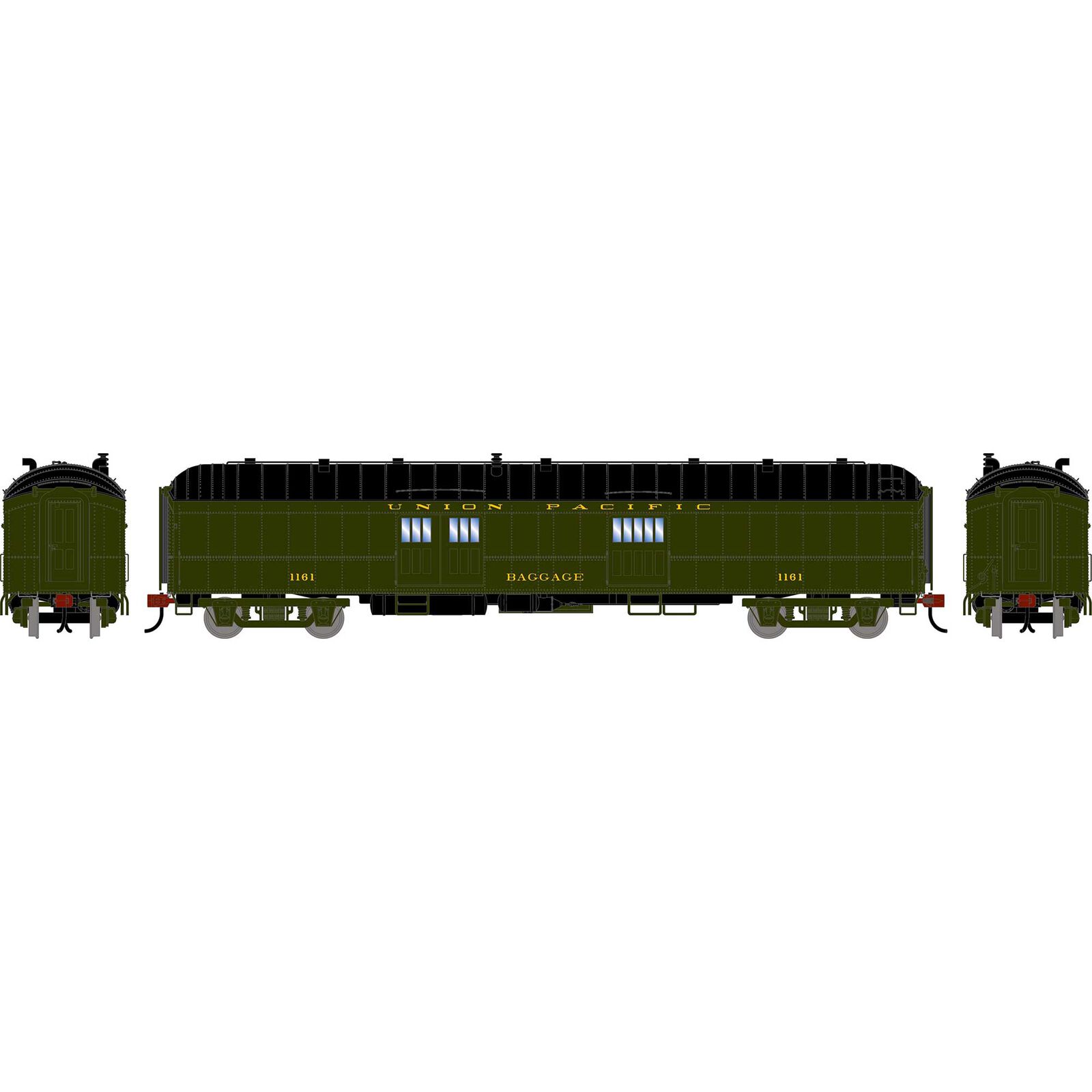 HO ATH 60' Pullman Common Standard Baggage Car, UP #1161