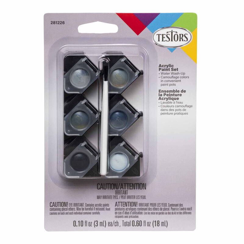 6 Piece Acrylic Paint Pod Set, Camouflage