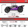 1/10 VORTEKS 2WD RTR Brushed Stadium Truck (Battery & Charger Included), Purple