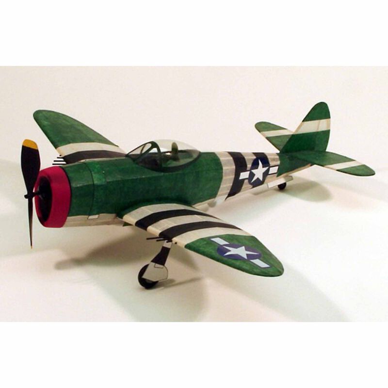 P-47 Thunderbolt Rubber Powered 17-1/2" Airplane Kit