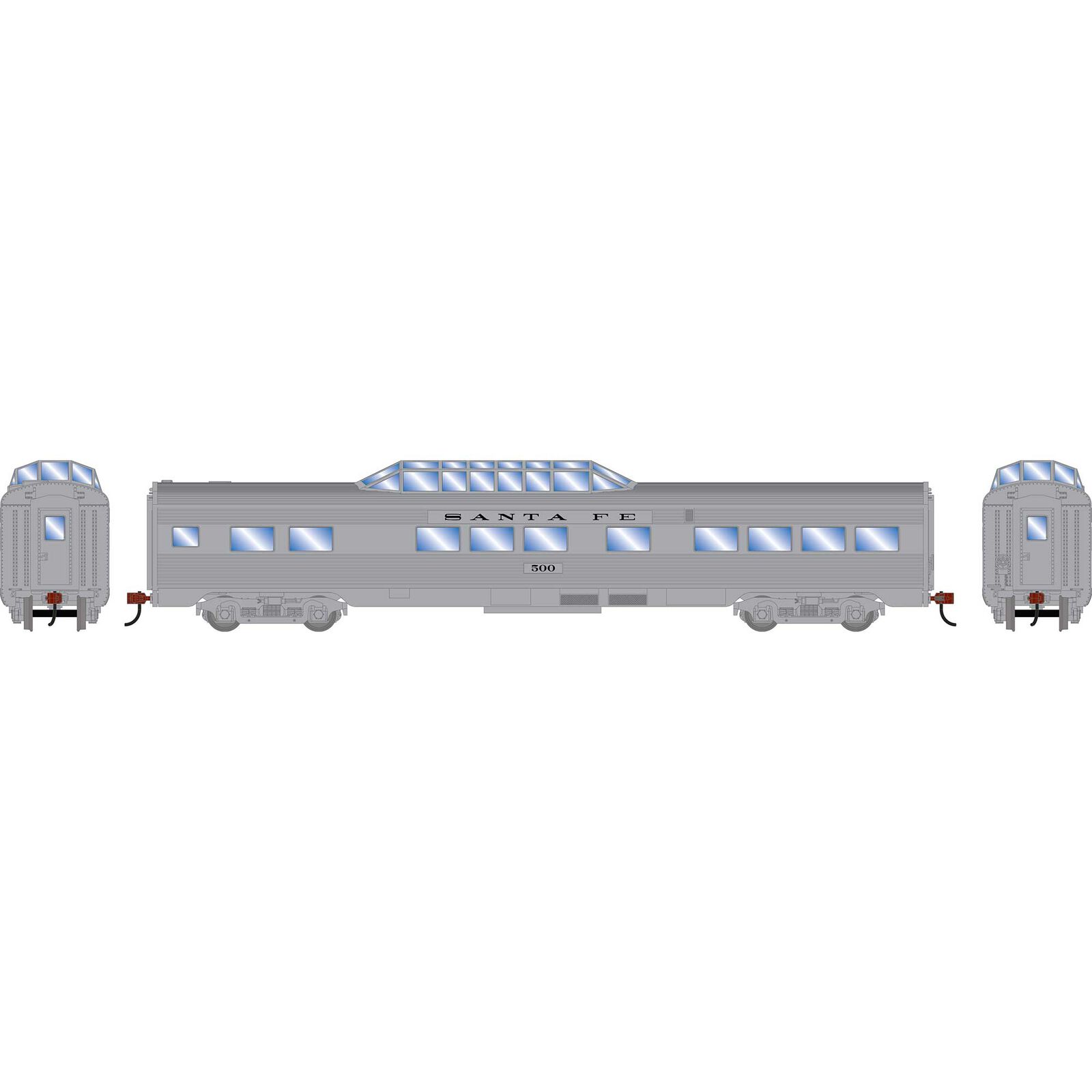 HO RND Streamline Dome Car, ATSF #500