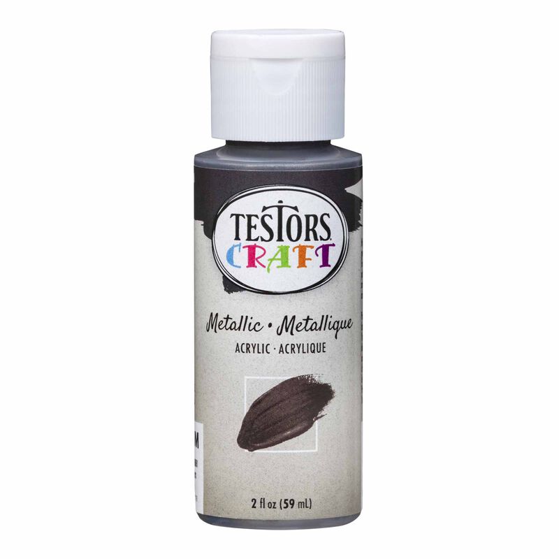 Testors Acrylic Craft Paint, 2 oz, Met Graphite