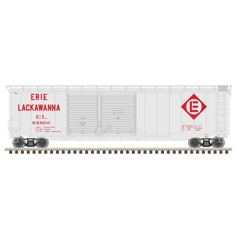 HO 50' Postwar Box Car Erie Lackawanna 65725