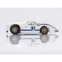 HO Ford GT40 Mk.II #97 Mega G+ Slot Car, White & Black