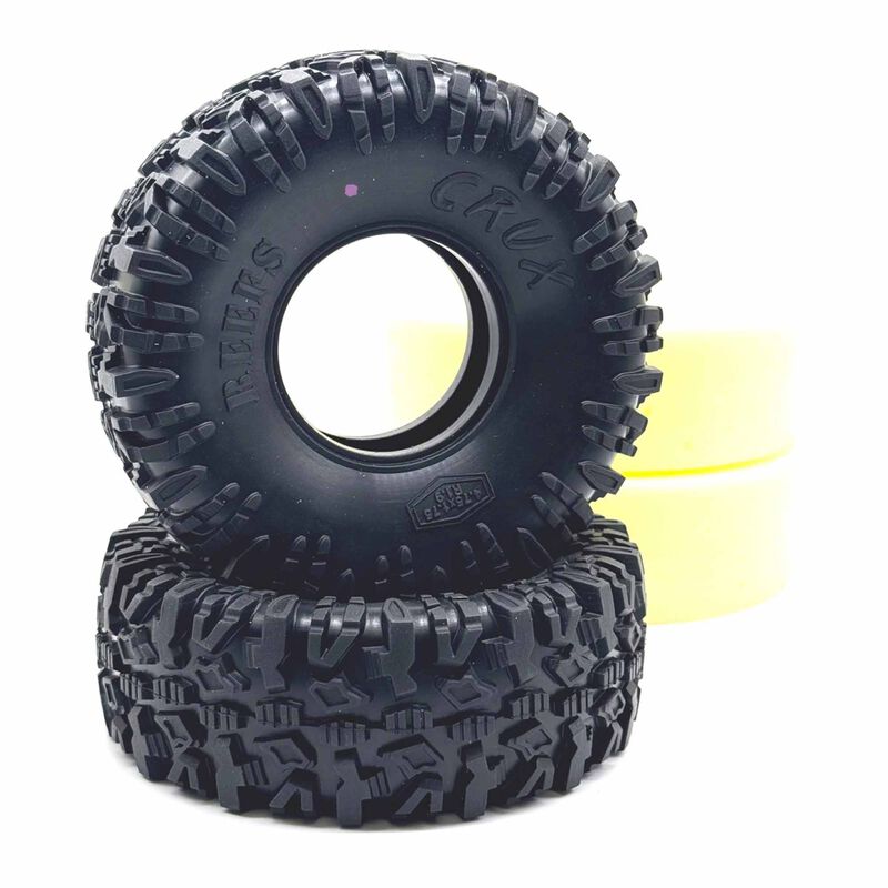 1/10 Crux 1.9" Rock Crawler Tires & Inserts, XP Compound (2)