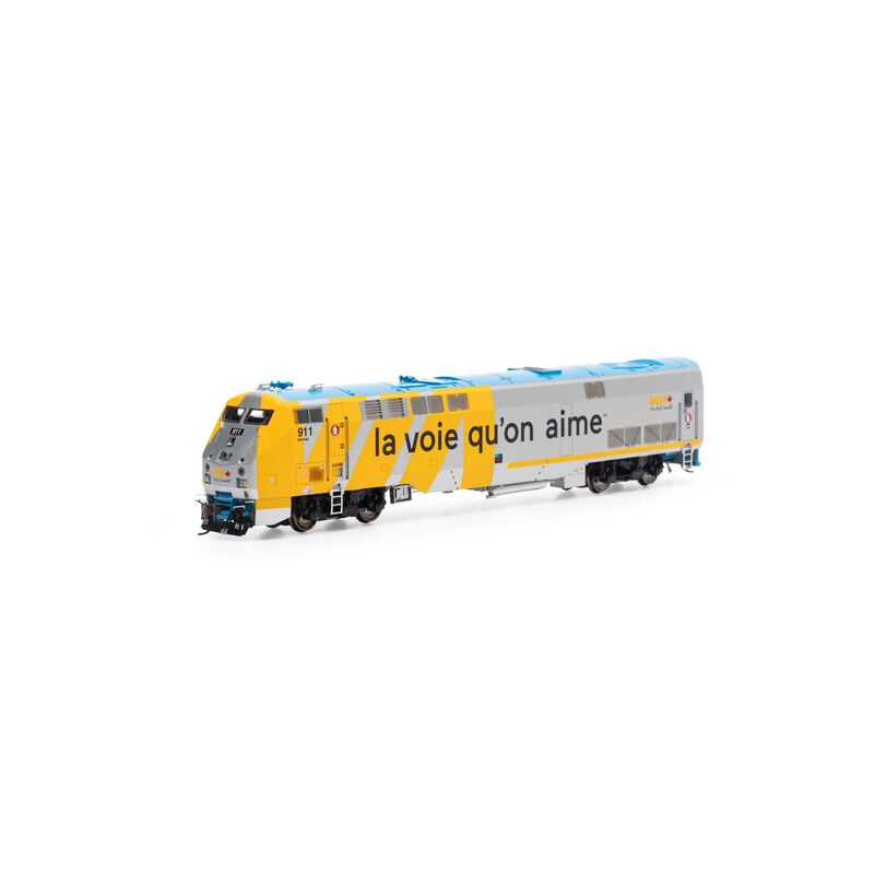HO P42DC Locomotive with DCC & Sound, VIA, Love The Way #911