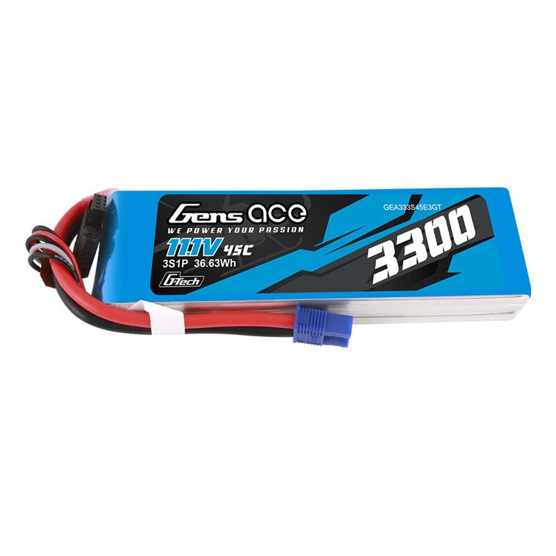 11.1V 3300mAh 3S 45C G-Tech LiPo Battery: EC3