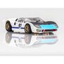 HO Ford GT40 Mk.II #97 Mega G+ Slot Car, White & Black