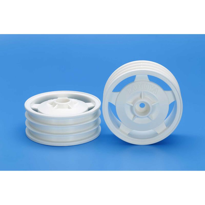 1/10 2wd Buggy Front Star-Dish Wheels, White (2)
