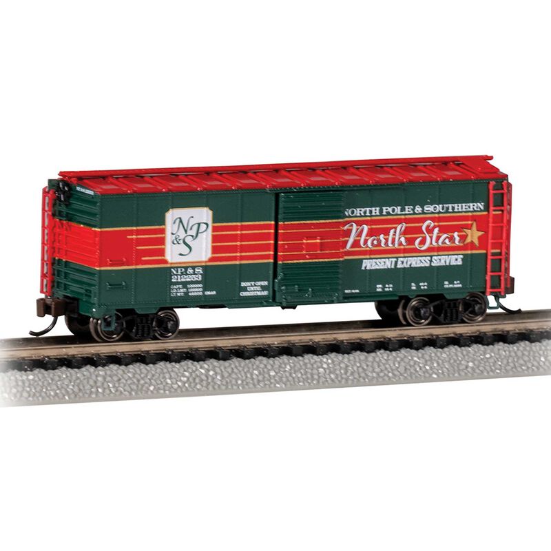 N 40' Steel Box Car - Christmas NP&S® North Star Present Express