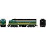 HO RND F7A Locomotive DCC-Ready, Painted Unlettered/Swept Multiple Stripes