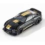 HO Ford Mustang GT500H Mega G+ Slot Car, Black & Gold