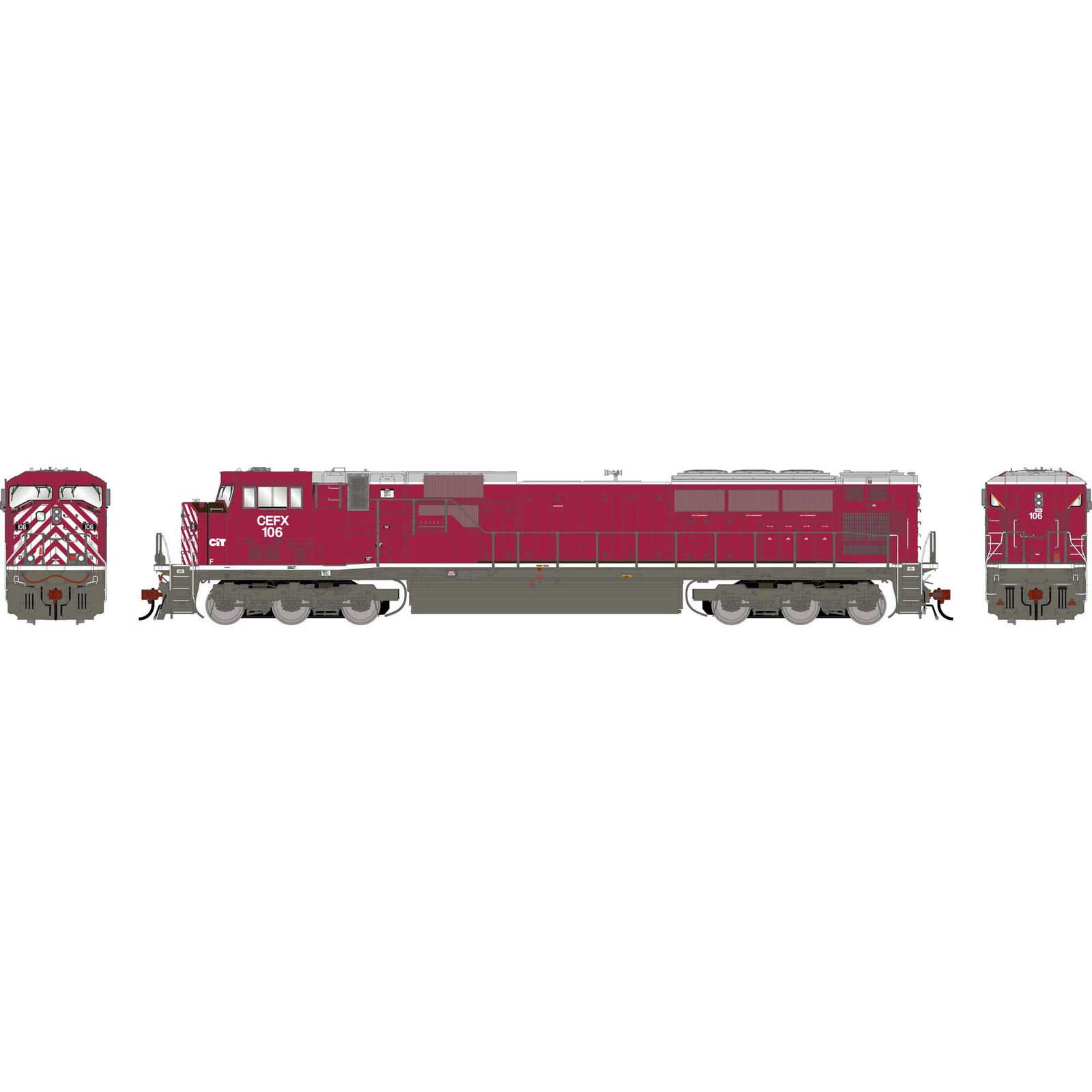 HO GEN SD90MAC Locomotive w/DCC & SOUND, CEFX #106