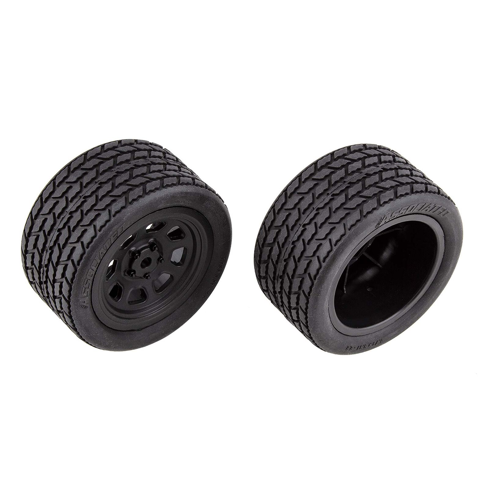 Pre-Mounted Rear Wheels with Street Stock Tires, 1/10 Team Associated SR10