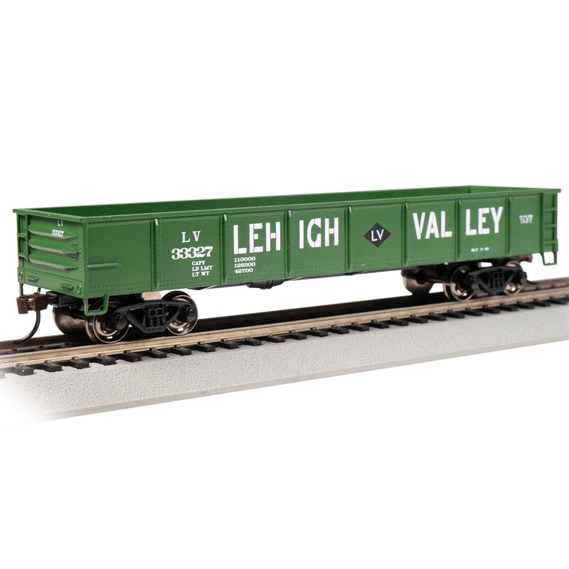 HO 40' Gondola Lehigh Valley #33327 - Green