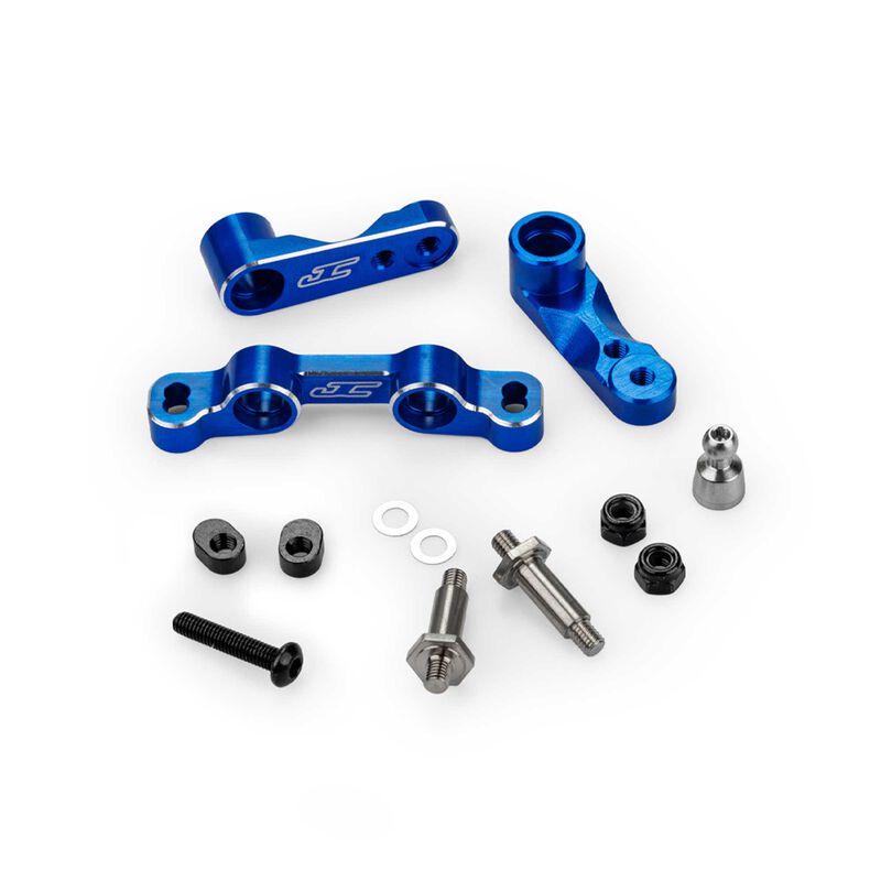 Aluminum Steering Kit, 1/10 Team Associated RC10B7/ RC10B7D, Blue