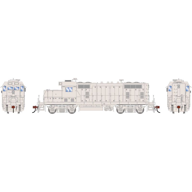 HO GP7u Locomotive,  Undecorated