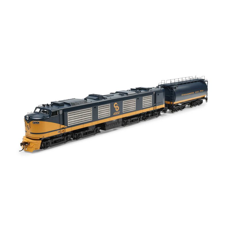 HO Gas Turbine Locomotive & Tender with DCC & Sound, C&O #4500