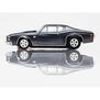 HO 1972 Chevy Chevelle S S454 Mega G+ Slot Car, Silver & Black