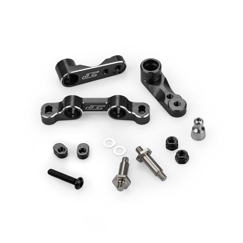 Aluminum Steering Kit, 1/10 Team Associated RC10B7/ RC10B7D, Black