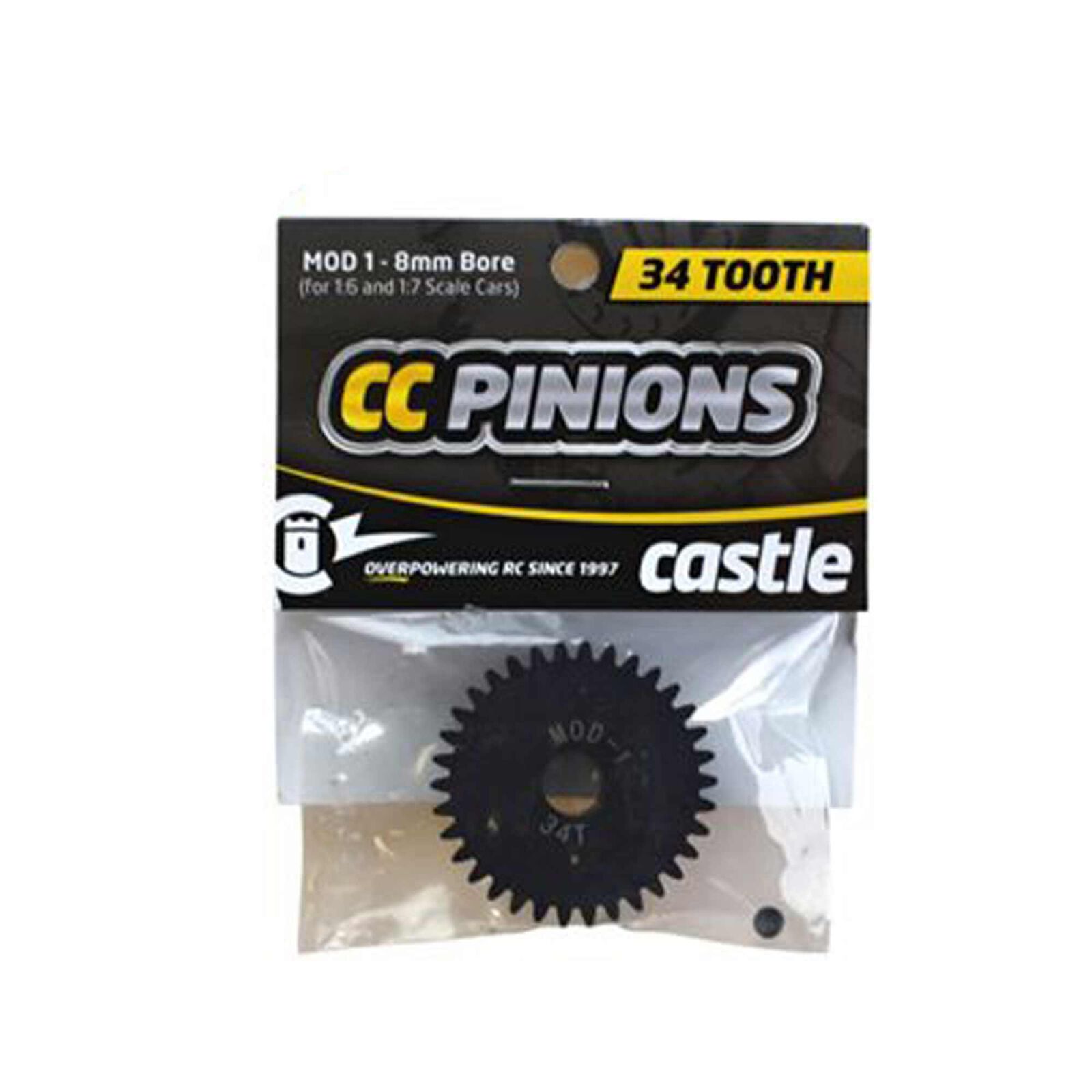 Pinion Gear, 34T MOD 1, 8mm Shaft