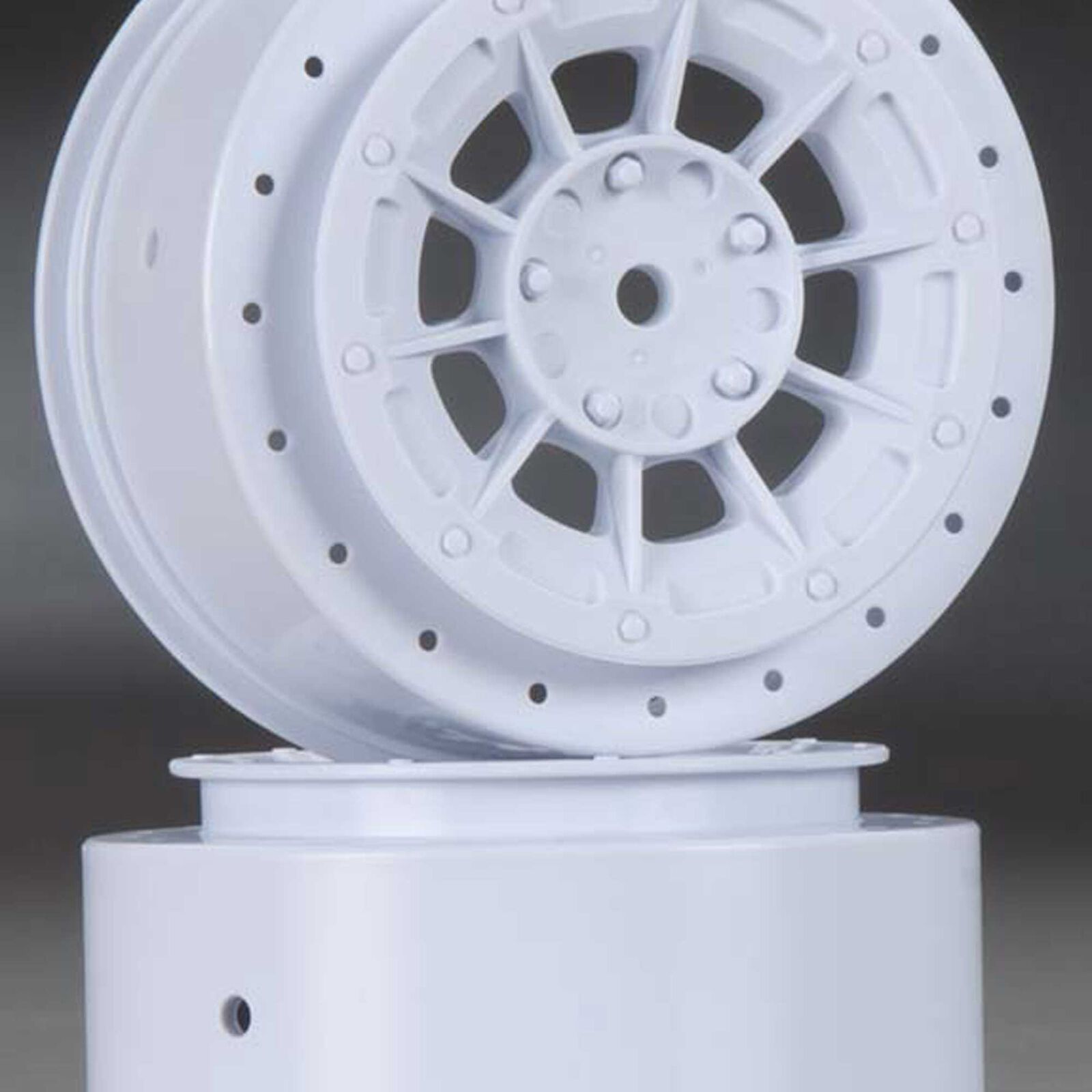 Hazard Wheel, White: Losi SCTE