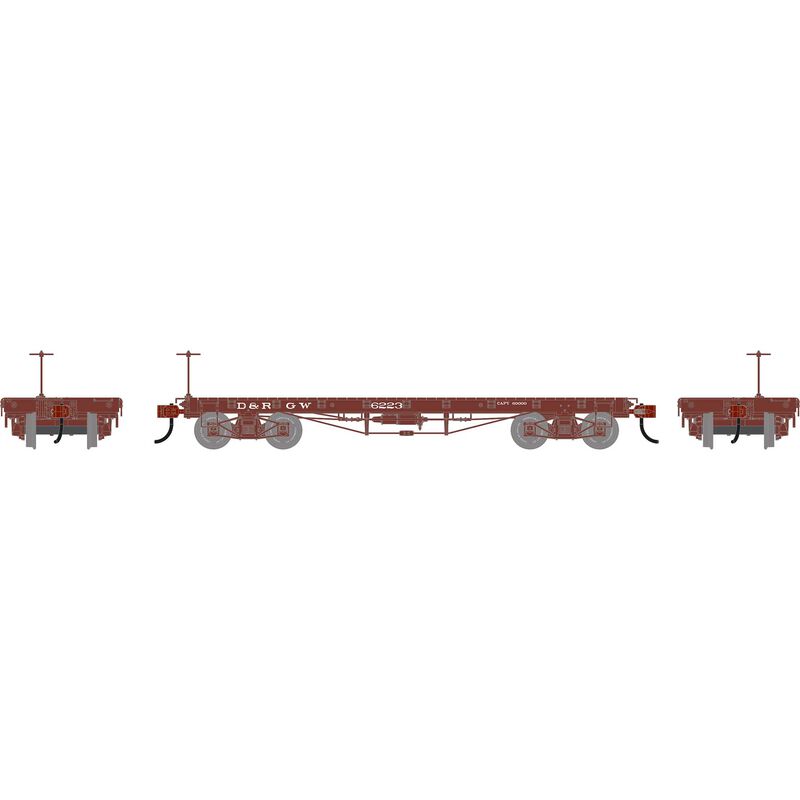 HO ATH 36' Flat Car, DRGW #6233