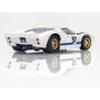 HO Ford GT40 Mk.II #97 Mega G+ Slot Car, White & Black